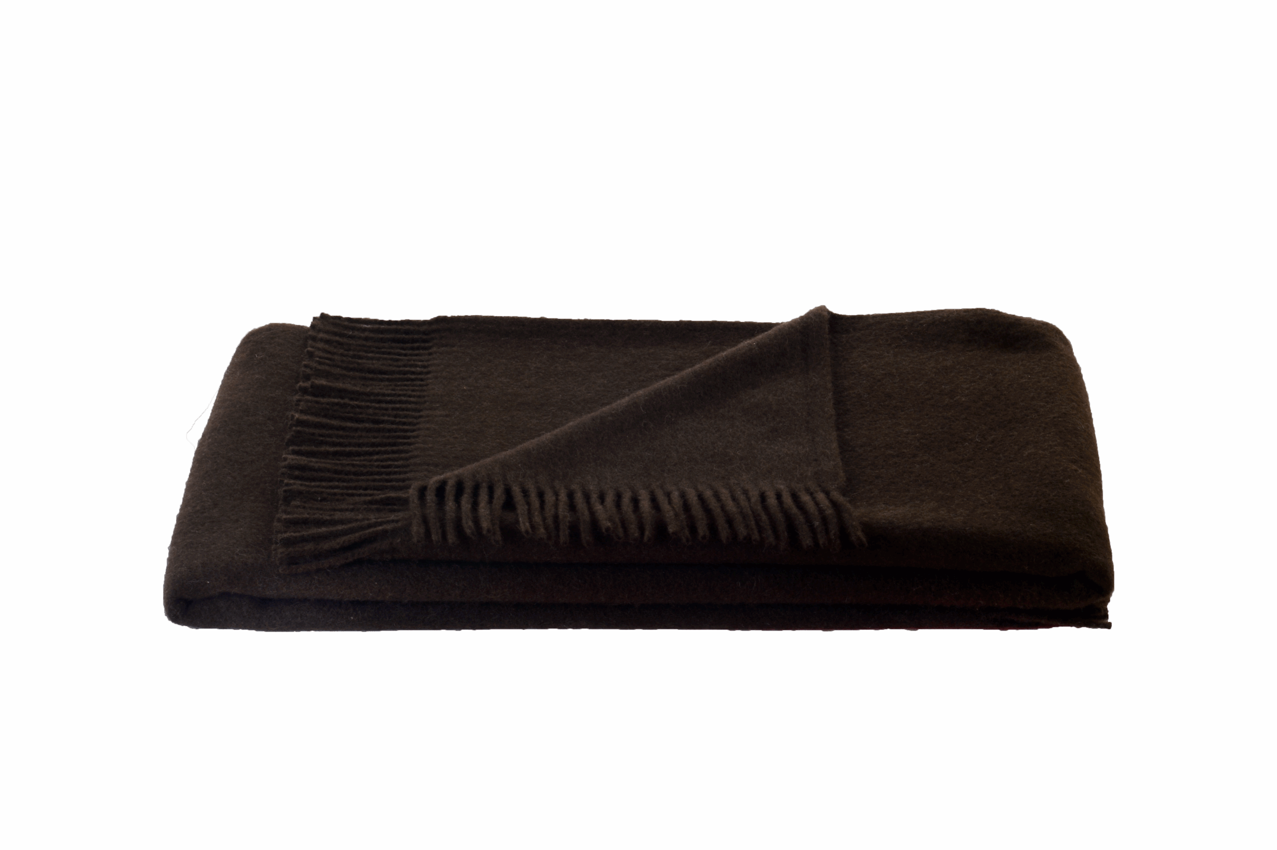 Steinbeck Plaid Tibet Yakkaar mit Fransen aus 100% Yak Wolle